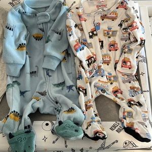 Newborn sleepers, newborn onesie, one newborn outfit, one 0-3 outfit